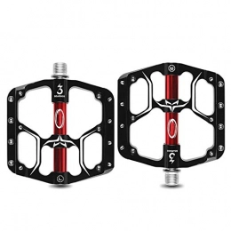 SYLTL Mountain Bike Pedal SYLTL Mountain Bike Pedals, Bicycle Pedal Aluminum Alloy 1 Pair Ultralight Road Bike Hybrid Pedals Riding Accessories, Black