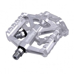 SYLTL Spares SYLTL Mountain Bike Pedals, Ultralight Aluminum Alloy Foldable Bicycle Pedals Antiskid Road Bike Hybrid Pedals, White
