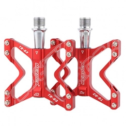 T TOOYFUL Spares T TOOYFUL Bike Pedal Mountain Road Bicycle Flat Platform MTB Cycle 9 / 16" - Red