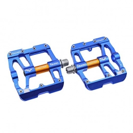 TANCEQI Mountain Bike Pedal TANCEQI Bike Pedals 3 Bearing Composite 9 / 16 Bicycle Pedals High-Strength Non-Slip Surface CNC Machined Aluminum Alloy, for Universal BMX Mountain Bike Road Trekking, Blue