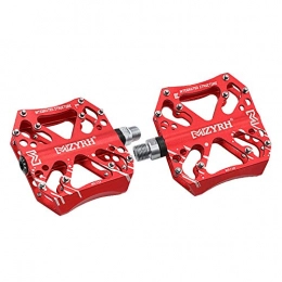TANCEQI Mountain Bike Pedal TANCEQI Bike Pedals 9 / 16 for MTB with 20 Anti-Skid Pins Universal Lightweight Aluminum Alloy Platform Pedal Performance Sealed Bearing Mountain Bicycle Pedals, Red