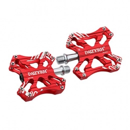 TANCEQI Mountain Bike Pedal TANCEQI Bike Pedals, CNC Machined Aluminum Alloy Body Ultralight MTB BMX Bicycle Cycling Road Bike Hybrid Pedals for 9 / 16 Inch Anti Slip Durable Mountain Bike Flat Pedals, Red