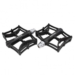 TANCEQI Spares TANCEQI Mountain Bike Pedals Aluminium Alloy Wide Platform Cycling Pedals with 16 Anti-Skid Pins, 9 / 16" Carbon Fiber Bearings for Road Mountain BMX MTB Bike, Black