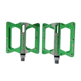 TANCEQI Spares TANCEQI Mountain Bike Pedals with Cycling Ultralight Alloy 9 / 16" with 3 Sealed Bearings & 12Pcs Anti-Slip Pins, Anti-Skid Mountain Bike Pedals Cycling Platform Pedals, Green