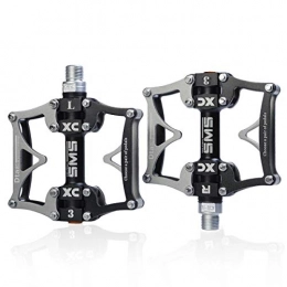 ThinkTop Spares ThinkTop 3 Bearing Road Mountain Bike Platform Pedals Flat Sealed Lubricate Bearing Axle 9 / 16 Inch-Silver