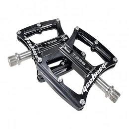  Mountain Bike Pedal Titanium alloy 3-bearing pedal mountain bike with cleats, Suitable for roads, Mountain bikes, Lightweight titanium axle pedals. 98mm*84mm*20mm, Black, 98mm*84mm*20mm