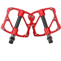 TIYGHI Mountain Bike Pedal TIYGHI Bike Pedals Bicycle Pedals Aluminum Alloy Flat Pedals Non-Slip Cycling Pedals Lightweight Bicycle Platform Waterproof Replacement Pedal for Mountain BMX MTB Bike 9 / 16 inc (red)