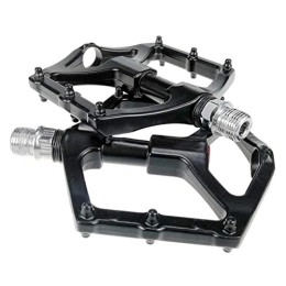 TLBBJ Mountain Bike Pedal TLBBJ Bicycle pedal Lightweight Mountain Bike Bicycle Pedals Aluminum Alloy Big Foot for MTB Road Bike Bearing Pedals Bicycle Bike Adapter Parts Durable parts (Color : Black)
