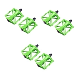Toddmomy Spares Toddmomy 3 Pairs para bicicleta mtb pedals bike pedals alloy bike pedal bicycle pedal green bike pedal bicycle flat pedal platform pedal universal pedal mountain pedal non-slip bmx