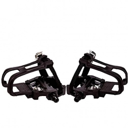 Tuimiyisou Spares Toe Clips for Bike Pedals, Bike Pedals with Clips, Bike Pedals with Pedal with Cage, Toe Cage Pedals 1 Pair for Mountain Bike Black