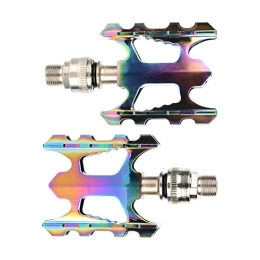 TOOYFUL Spares TOOYFUL 2x Aluminum Alloy Folding Bike Pedals, Platform, 1 Pair Bearing Pedals, for Road Bike Cycling Mountain Bike BMX Cycle, Multicolor