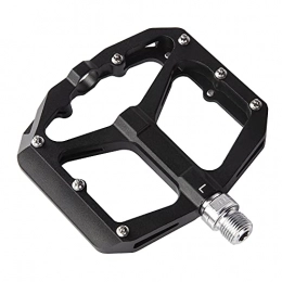 TOPVIP Spares TOPVIP MTB Pedals Mountain Bike Pedals Aluminum Alloy Bicycle Platform 3 Sealed Bearing Non-Slip Lightweight Pedals for BMX MTB 9 / 16inch (Black)
