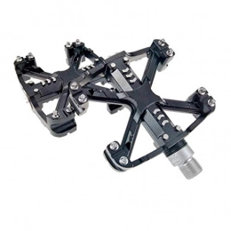 TRAACEM Spares TRAACEM Mountain Bike Pedal, Hiking Road Bike Pedal Aluminum, with Anti-Slip, Sealed Bearing, Universal, Lightweight, for MTB, BMX, Black