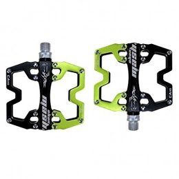 TTBDY Mountain Bike Pedal TTBDY Mountain Bike Pedals Platform, Aluminum Alloy Flat Pedals Ultra Sealed Bearing and Non-slip for Road BMX / MTB Fixie Bike, Green