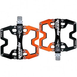 TTZHJIN Mountain Bike Pedal TTZHJIN Bike Pedals Bicycle Pedals Aluminum Alloy Chrome Molybdenum Spindle Suitable For Many Bicycles Sealed Bearing With Cleats Stable，7 Colors, Orange-9.1×10.3cm