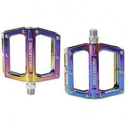 TTZHJIN Mountain Bike Pedal TTZHJIN Bike Pedals Bicycle Pedals One-Piece Aluminum Alloy Chromium Molybdenum Steel Shaft Suitable For Most Bicycles，14Mm Universal Screw, Purple-11.7×10cm