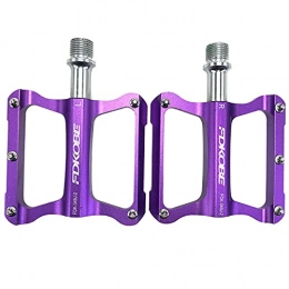 TTZHJIN Spares TTZHJIN Bike Pedals Bicycle Pedals Suitable For Ordinary Bicycles Closed Bearing Non-Slip Lock Nail Super Light Aluminum Alloy 6 Colors Match A Lot Of Bikes, Purple-10.5×8.2cm