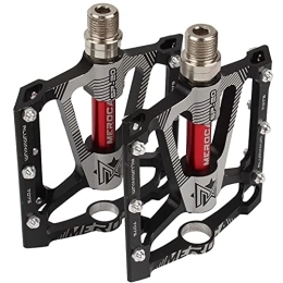 TTZHJIN Spares TTZHJIN Bike Pedals Mountain Bike Pedals Chromium Molybdenum Steel Shaft With Twelve Cleats Strong And Sturdy Flexible Fashion 14Mm Universal Screw Sealed Bearing, Black-12.8×10cm