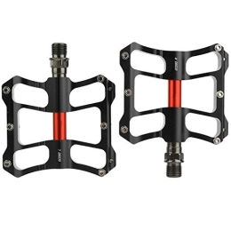 Tyenaza Mountain Bike Pedal Tyenaza Bicycle Pedals, 1Pair Lightweight Aluminum Alloy Spindle Sealed Bearing Anti-skid and Stable Mountain Bike Flat Pedals for road car small wheel car(Black)