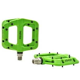 UFFD Mountain Bike Pedal UFFD Mountain Bike Pedals MTB Pedals Bicycle Flat Pedals Aluminum 9 / 16" Sealed Bearing Lightweight Platform For Road Mountain BMX MTB Bike (Color : Green, Size : 100mmx125mmx109mm)