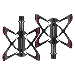 UFFD Spares UFFD Mountain Road Bike Pedals, Bicycle Pedals of Aluminum Alloy with Non-Slip, 9 / 16" with 3 Bearings Design, Lightweight Flat MTB Pedals for Road Bikes (Color : D, Size : 123mmx100mmx18mm)