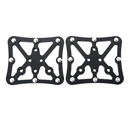 UKKD Mountain Bike Pedal UKKD Bicycle Pedals Aluminum Alloy Cnc Bicycle Pedal Platform Adapter Mountain Bike Road Bike Lock Pedal Conversion-Black