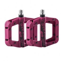 UKKD Mountain Bike Pedal UKKD Bicycle Pedals Mtb Mountain / Road Bike Nylon Fibre Bearing Pedals Antiskid Ultralight 323G Bicycle Pedal Cycling Accessor-Purple