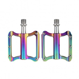AQCRS Spares Ultralight 280g Aluminum Alloy Cycling Bicycle Pedals Seal Bearing Anti-Slip Road Mountain Bike (Color : Colorful)