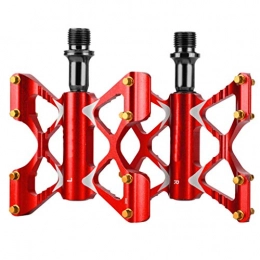 BJYX Spares Ultralight Alloy Bicycle Pedals, Non-slip, Durable Accessories For Mountain Or Road Biking (Color : Red)