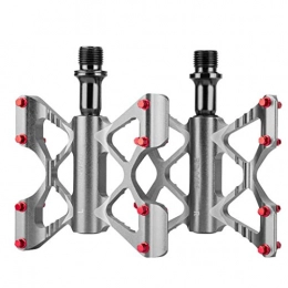 BJYX Spares Ultralight Alloy Bicycle Pedals, Non-slip, Durable Accessories For Mountain Or Road Biking (Color : Silver)