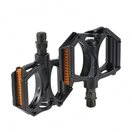 AQCRS Mountain Bike Pedal Ultralight Aluminum Alloy Pedals Mountain Road Bike Double DU Bearing Bicycle Pedal bike parts (Color : 1pair M195 black)
