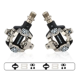 MirOdo Spares Ultralight Bicycle Pedals Mountain Bike Locking Pedals Nylon Self-Locking Pedals SPD System DU Sealed Bearing Pedals 9 / 16'' For MTB Road Bikes Folding Bikes