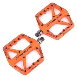 MirOdo Spares Universal 9 / 16" Mountain Bike Pedals Ultra-light DU Sealed Bearing Pedals Non-slip Labor-saving Nylon Bike Pedals For MTB BMX Road Bike Riding Pedals (Color : Orange)