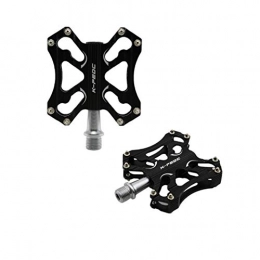 Lidada Mountain Bike Pedal Universal Bicycle Pedals Aluminum Alloy Casting Body Strong Non-Slip DU Sealed Bearing Pedal for 9 / 16 MTB BMX Road Mountain Bike Cycle (Black, 1 Pair)