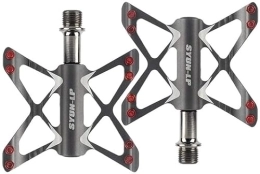 XCC Mountain Bike Pedal Universal footrests for mountain bikes Aluminium alloy pedals for anti-slip spikes for cycling equipment (Color : Grey, Size : Free size)