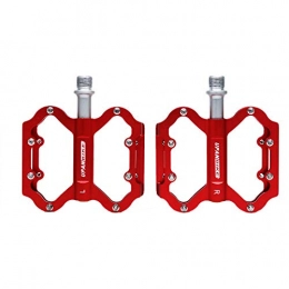 UPANBIKE Spares UPANBIKE Bike Pedals Bearing Pedals Aluminum Alloy 9 / 16" Chrome-Molybdenum Axle Bicycle Pedals, Red