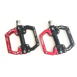 URJEKQ Spares URJEKQ Mountain bike pedals, bmx pedals Lightweight Sealed Bearing Flat Pedals W / Anti-Skid Pins for Mountain Bike BMX and Folding Bike, Red