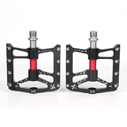 URJEKQ Spares URJEKQ MTB Pedals 9 / 16" With 16pcs Anti-Slip Pins, 3 Bearing Road Bike Pedals Wide-pitch for Road Mountain Bike BMX