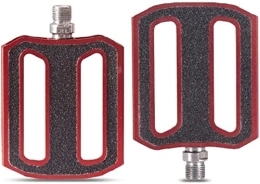 Utopone Spares Utopone Road and mountain bike pedals, Bicycle Pedals Ultra-light All-aluminum Alloy Pedals City Road Mountain Bike Pedals 9 / 16'' 3 Sealed Bearing Non-slip Waterproof And Dustproof 340g (Color : Red)