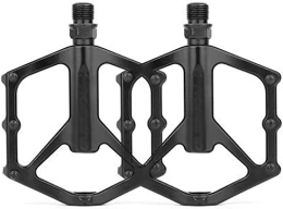 Utopone Spares Utopone Road and mountain bike pedals, Mountain Bike Pedals Aluminum Alloy Bicycle Pedals With Non-Slip Pins Lightweight Platform Pedals DU Sealed Bearing 9 / 16'' For MTB BMX Road Bike (Color : Black)