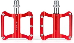 Utopone Mountain Bike Pedal Utopone Road and mountain bike pedals, MTB Bicycle Pedals Mountain Road Bike Flat Pedals 9 / 16" Lightweight Aluminum Alloy Platform Cycling Pedal Universal For BMX (Color : Red B) (Color : Red a)