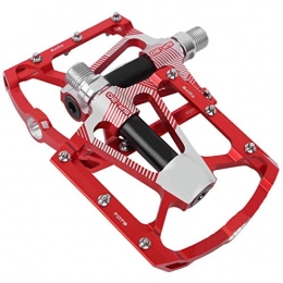 Uxsiya Mountain Bike Pedal Uxsiya Aluminium Alloy Bike Pedal Mountain Bicycle Pedal Wear Resistant Accessory robust for trail riding for Home Entertainment(red)