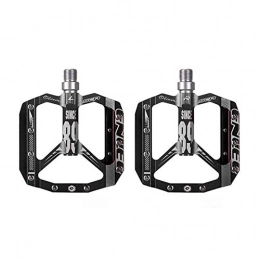 Vakind ENLEE Aluminium Alloy Flat Non-Slip Bicycle Pedals for Mountain Bikes and All Terrain Bikes, Black