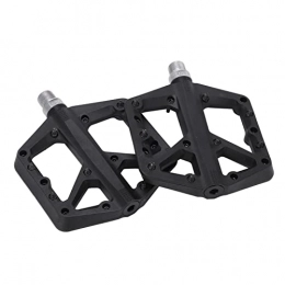Veloraa Spares Veloraa Mountain Bike Pedal, Bicycle Platform Pedals Flat 9 / 16 inch Lightweight Wear Resistant Nylon Fiber for City Bikes for Road Bikes for Folding Bikes(black)