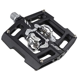 Venzo Spares Venzo Repacked Compatible with Shimano SPD Mountain Bike CNC 6061 Aluminum Sealed Pedals with Cleats - Dual Platform Double Side Clipless Pedals for Mountain Bike - Easy Clip in & Out