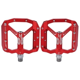 VGEBY Spares VGEBY Bike Pedals, 2pcs Mountain Bike Pedals Non‑Slip DU Bearing Lightweight Bicycle Platform Flat Pedals(red) Bicycles and accessories Riding