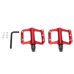 VGEBY1 Mountain Bike Pedal VGEBY1 1 Pair Bike Pedals, 3 Colors 9 / 16" Axle Lightweight Bicycle Pedals for Mountain Bike Road Bike(Red)