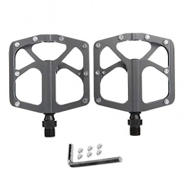 VGEBY1 Spares VGEBY1 Mountain Bike Pedals, Bike Non-Slip Platform 3 Sealed Bearing 9 / 16" Screw Pedals with Hexagon Wrench(Grey)