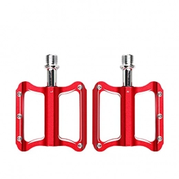 Vobajf Spares Vobajf Bicycle Pedals Mountain Bicycle Pedals MTB Platform Aluminum Road Bike Pedals Folding Bike Pedals Bicycle Parts Pedals (Color : Red, Size : 10.5x8.15cm)