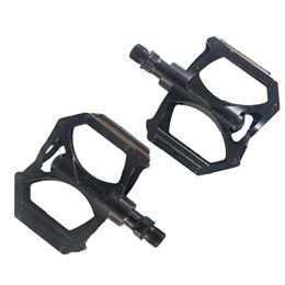 Vosarea Spares VOSAREA 1 Pair of Black Heavy Duty Non-Slip Aluminium Alloy Mountain Bike Pedals Flat Pedals for Outdoor Replacement Cycling